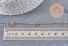 Chaine laiton doré 18 carats lune et étoile, chaine dorée fantaisie x2x1.9mm, x1 mètre (G5445)