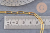 Chaine laiton doré maille rectangle 11x4.3mm, x 1 mètre (G2442)