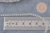 Chaine maille courbe plate acier 304 inoxydable argenté 4.5x3mm, x1 mètre (G10867)