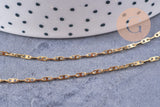 Chaine maille marine acier inoxydable doré IP 14k 1.5mm, x1 mètre (G4409)
