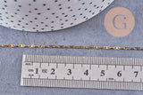 Chaine maille marine acier inoxydable doré IP 14k 1.5mm, x1 mètre (G4409)