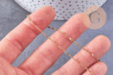 Chaine maille marine acier inoxydable doré IP 14k 1.5mm, x1 mètre (G4409)