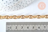 Chaine maille marine laiton doré 16k 10x6.6mm, x1 metre (G6782)