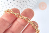 Chaine maille marine laiton doré 16k 10x6.6mm, x1 metre (G6782)