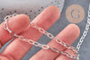 Chaine maille rectangle acier 304 inoxydable argenté 7x4mm, x1 mètre (G10870)