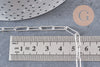 Chaine maille rectangle laiton argentée complète avec fermoir 12x3.5mm, x1 (G3171)