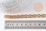 Chaine maille rolo aluminium doré 8mm, x1 mètre (G10595)