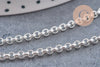 Chaine maille rolo acier 304 inoxydable argenté 3mm, x1 mètre (G10866)