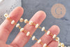 Chaine perles polymère fer doré heishi 7x3.5 mm ,fabrication bijoux colorés, x1 mètre (G7236)
