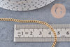 Chaine plate acier inoxydable doré IP 18k maille plate x1 mètre (G1620)