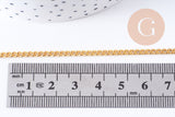 Chaine plate fer dorée 2.5mm, x5 mètres (G2328)