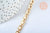 Chaine rectangle laiton doré 16k 6.5x4.6mm, x1 mètre (G6784)