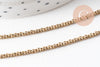 Chaine rollo acier inoxydable 304 doré IP 18k maille rollo 2mm, x1mètre (G2057)