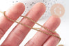 Chaine rollo acier inoxydable 304 doré IP 18k maille rollo 2mm, x1mètre (G2057)