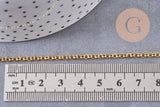 Chaine rolo fer doré 2.7 mm, x 5 mètres (G0264)