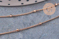 Chaine satellite 304 inoxydable or rose IP 1.5mm, x1 mètre (G10877)
