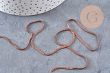 Chaine serpent laiton brut, chaine bijou, chaine serpent,sans nickel, grossiste,2mm, x 5mètres (G4807)