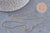 Chaine très fine Dorée rollo cuivre doré 16K 0.8mm, x1 Mètre (G1364)