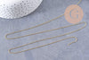 Chaine très fine laiton doré forçat 1.2mm 16K, x1 ou x5 Mètres (G0604)