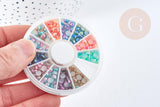 Charm à coller imitation Perle nacrée 4-5mm, x1 boite (G8492)