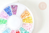Charm à coller imitation perle demi sphère acrylique 4x2mm, x1 boite (G7732)