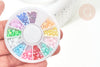 Charm à coller imitation perle demi sphère acrylique 4x2mm, x1 boite (G7732)