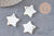 Charm etoile nacre blanche naturelle 25mm, x5 (G1082)