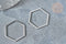 Charms hexagone acier 201 inoxydable argenté 20mm,création bijoux acier inoxydable, x1 G7863