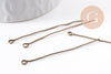 Clou tige tête boucle fer bronze 50mm, x10Gr (G10138)