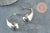 Clous Boucles gouttes bulle laiton plaqué platine 26.5mm, la paire (G9726)