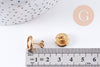 Clous-puces oreille support cabochon 10mm acier 304 inoxydable dore IP, x10 (G10609)