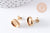 Clous-puces oreille support cabochon 10mm acier 304 inoxydable dore IP, x10 (G10609)