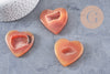 Coeur agate naturelle orange druze, agate naturelle roulée, pierre semi-precieuse, séance lithothérapie, 47mm, x1 G5651