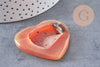 Coeur agate naturelle orange druze, agate naturelle roulée, pierre semi-precieuse, séance lithothérapie, 47mm, x1 G5651