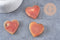 Coeur agate naturelle orange druze, agate naturelle roulée, pierre semi-precieuse, séance lithothérapie, 47mm, x1 G5651