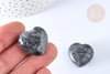 Coeur décoratif Labradorite lithothérapie pierre 25.5mm, pierre semi-précieuse, séance lithothérapie, x1 (G7173)
