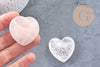 Coeur quartz rose naturel 40mm, quartz rose naturel roulé, pierre semi-precieuse, séance lithothérapie, 40mm, x1 G5611