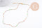 Collier Chaine acier 304 inoxydable doré 14k résine multicolore 2mm-41cm, x1 (G10240)