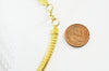 Collier Chaine acier dorée 14k serpent,sans nickel,chaine fantaisie,acier, chaine complète,6mm,45cm x1 (G5353)
