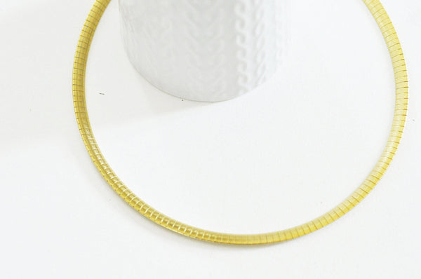 Collier Chaine acier dorée 14k serpent,sans nickel,chaine fantaisie,acier, chaine complète,6mm,45cm x1 (G5353)