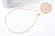 Collier Chaine acier inoxydable doré 14k serpent 1mm-42.5cm, x1 (G1101)