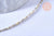 Collier Chaine complète acier doré perles rocaille blanches artisanales, acier inoxydable doré,40.7cm, x1 G3778