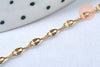 Collier Chaine complète acier dorée 14k fantaisie,collier doré,sans nickel,acier doré,chaine complète,2mm,50cm, x1 G2995