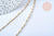 Collier Chaine complète acier dorée 14k fantaisie,collier doré,sans nickel,acier doré,chaine complète,2mm,50cm, x1 G2995