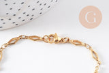 Collier Chaine complète acier dorée 14k losange,chaine collier,sans nickel,4mm,45cm, x1 (G6776)