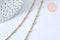 Collier Chaine complète acier dorée 14k satellite,avec ou sans extension,chaine sans nickel,1.5mm,41cm, x1 (G0306)