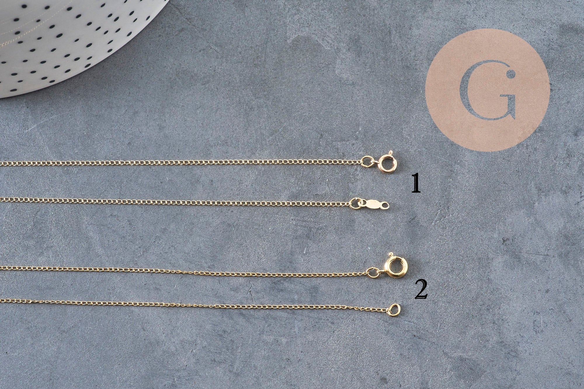 Collar Cadena fina con cierre dorado gold-filled 45.7cm x1 (G2617)