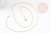 Collier Chaine fine avec fermoir dorée gold-filled 45.7cm x1 (G2617)