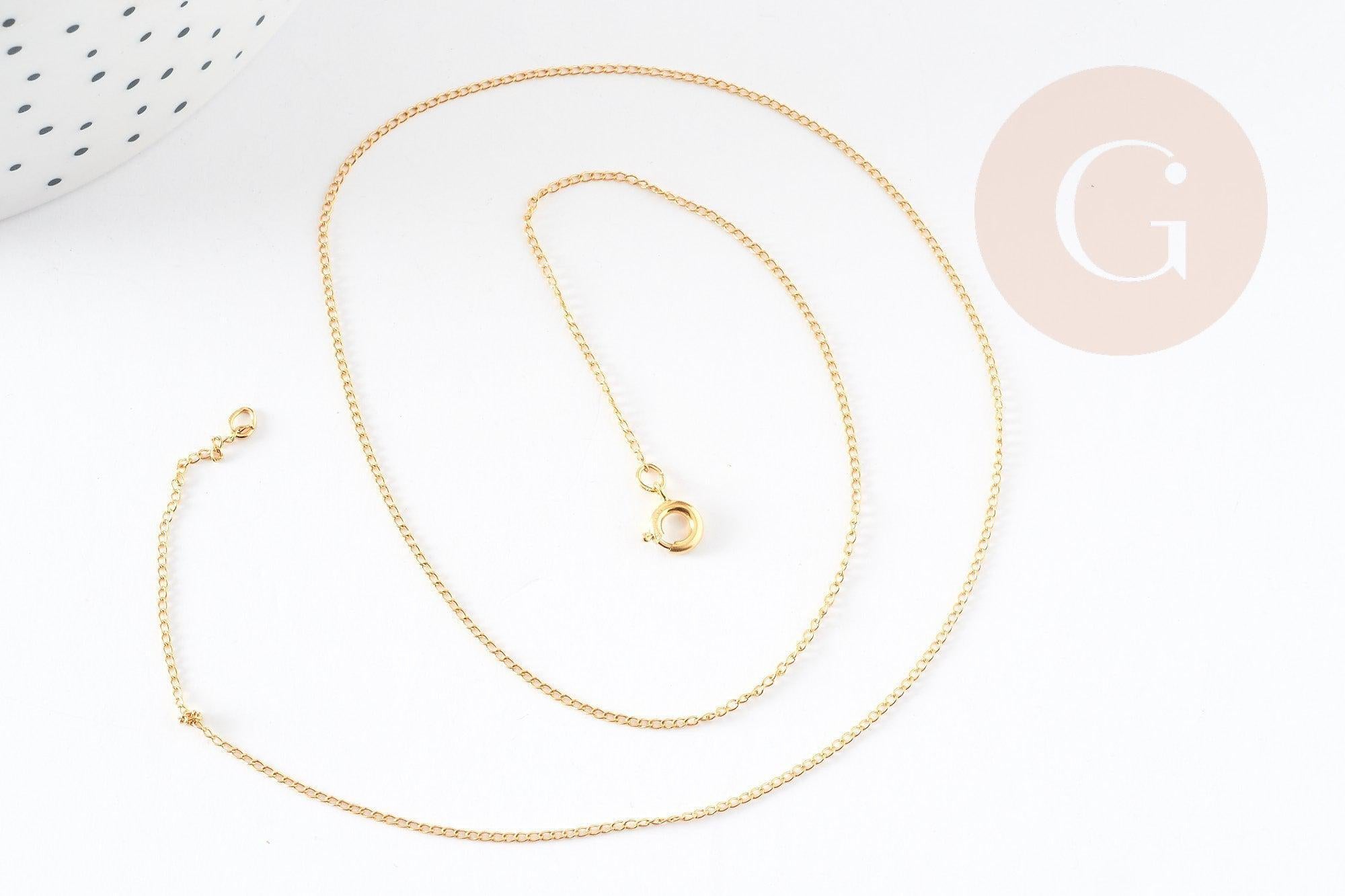Collier Chaine fine avec fermoir dorée gold-filled 45.7cm x1 (G2617)