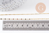Collier Chaine fine complète avec fermoir collier cuivre doré fantaisie 16K 1.3 mm-45cm, x1 (G0309)